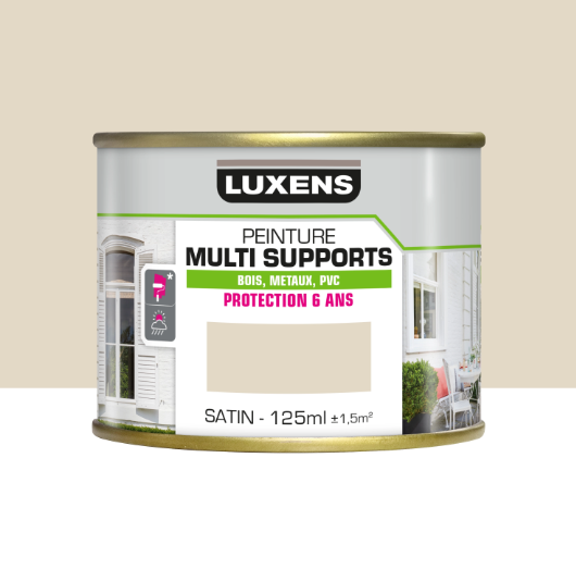 Peinture extérieure bois, fer, plastique LUXENS blanc perle satiné 125ml