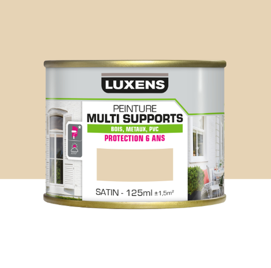 Peinture extérieure bois, fer, plastique LUXENS ivoire clair satiné 125ml