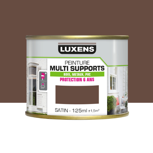 Peinture extérieure bois, fer, plastique LUXENS moka 3 satiné 125ml