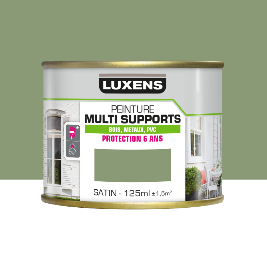 Peinture extérieure bois, fer, plastique LUXENS vert provence satiné 125ml