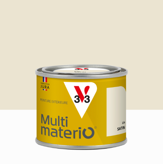 Peinture extérieure bois, fer, plastique V33 lin satiné 125ml