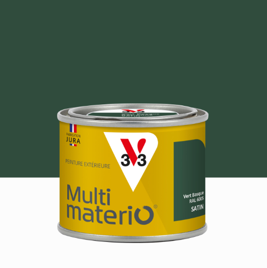 Peinture extérieure bois, fer, plastique V33 vert basque satiné 125ml
