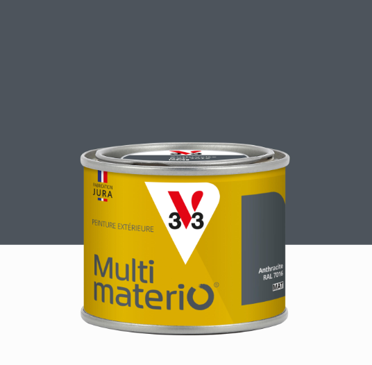 Peinture extérieure bois, fer, plastique V33 anthracite mat 125ml