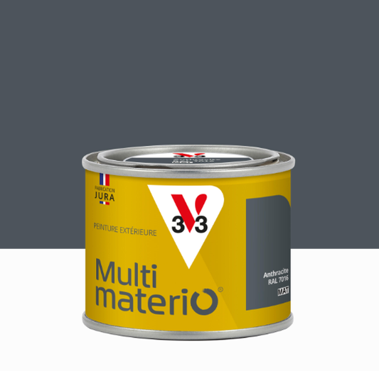 Peinture extérieure bois, fer, plastique V33 anthracite mat 125ml