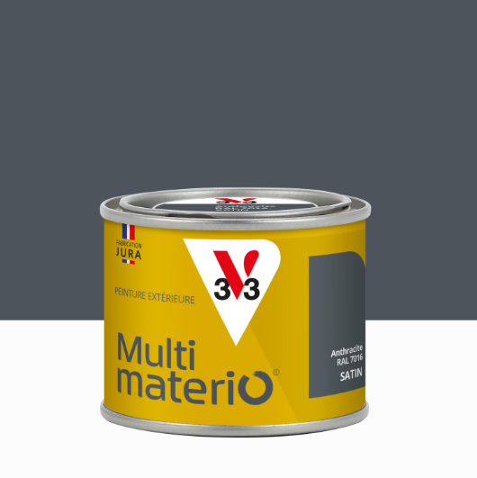Peinture extérieure bois, fer, plastique V33 anthracite satiné 125ml