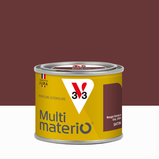 Peinture extérieure bois, fer, plastique V33 rouge basque satiné 125ml