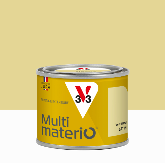 Peinture extérieure bois, fer, plastique V33 vert tilleul satiné 125ml