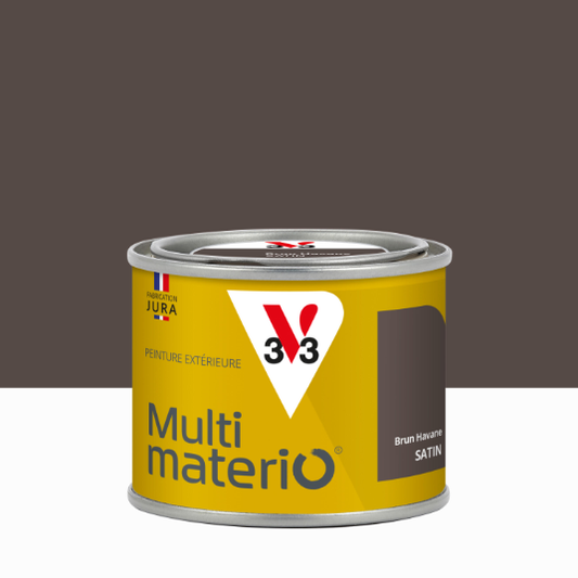 Peinture extérieure bois, fer, plastique V33 brun havane satiné 125ml