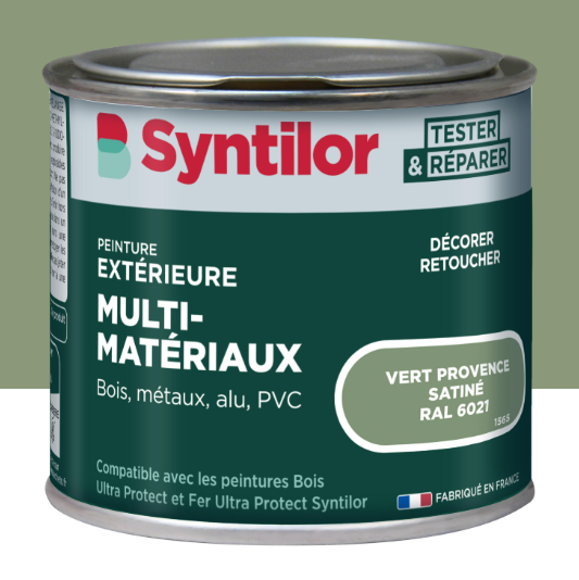 Peinture extérieure bois, aluminium, pvc . SYNTILOR vert provence satiné 125ml