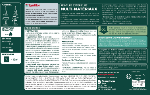 Peinture extérieure bois, aluminium, pvc . SYNTILOR gris anthracite mat 125ml