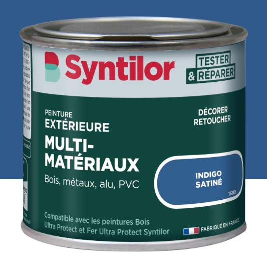Peinture extérieure bois, aluminium, pvc . SYNTILOR indigo satiné 125ml