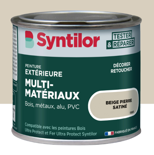 Peinture extérieure bois, aluminium, pvc . SYNTILOR beige pierre satiné 125ml