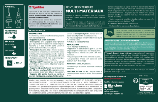 Peinture extérieure bois, aluminium, pvc . SYNTILOR beige pierre satiné 125ml