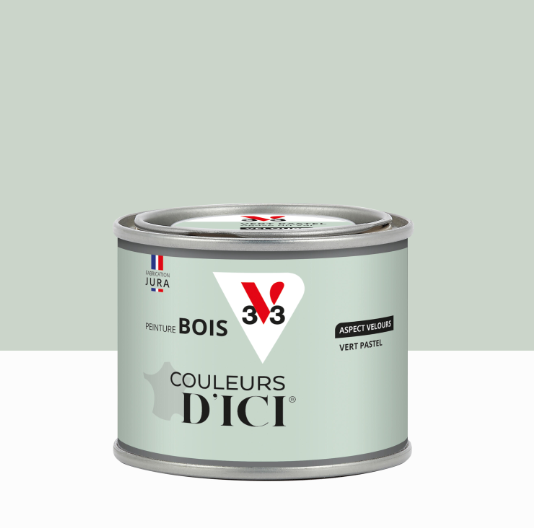 Peinture extérieure bois Couleurs d'ici ® V33 vert pastel velours 125ml