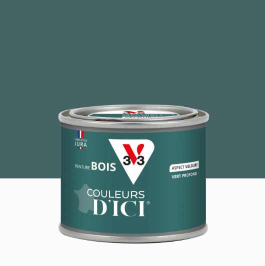 Peinture extérieure bois Couleurs d'ici ® V33 vert profond velours 125ml