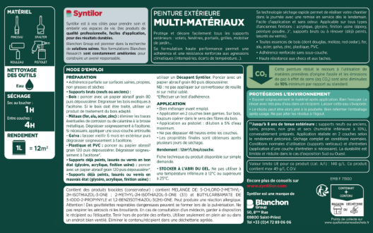 Peinture extérieure bois, aluminium, pvc . SYNTILOR gris alu satiné 125ml