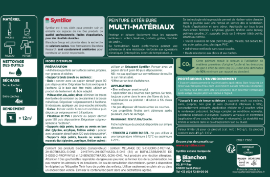 Peinture extérieure bois, aluminium, pvc . SYNTILOR noisette satiné 125ml