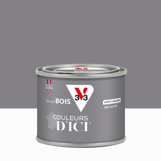 Peinture extérieure bois Couleurs d'ici ® V33 gris flotté velours 125ml