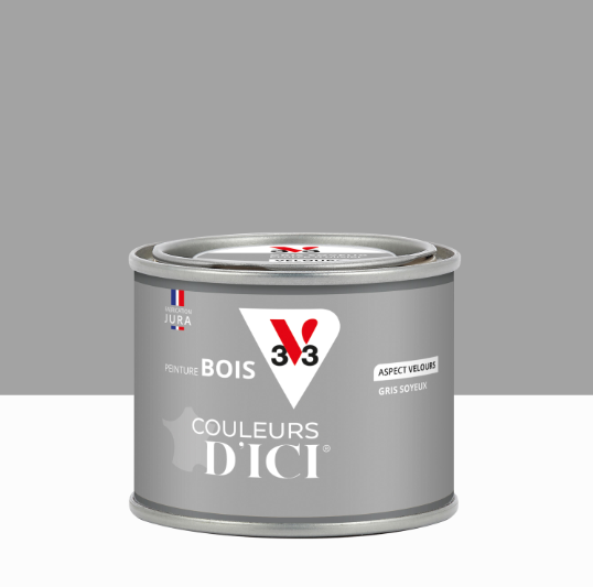 Peinture extérieure bois Couleurs d'ici ® V33 gris soyeux velours 125ml