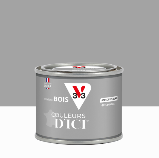 Peinture extérieure bois Couleurs d'ici ® V33 gris soyeux velours 125ml