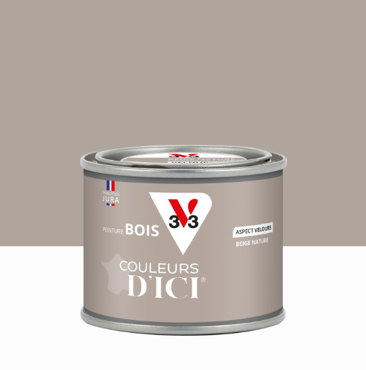 Peinture extérieure bois Couleurs d'ici ® V33 beige nature velours 125ml
