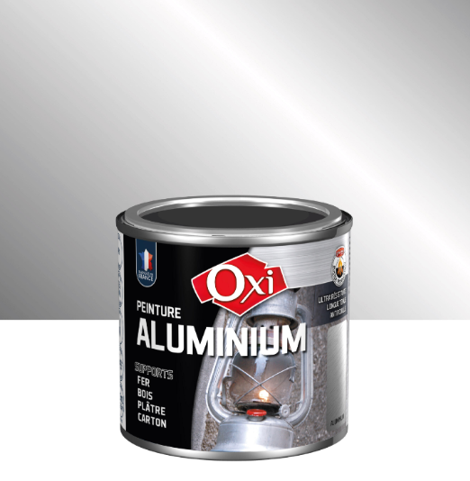 Peinture extérieure fer, bois Multi-supports OXI aluminium brillant 0.125l