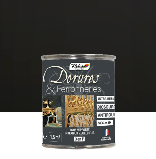 Peinture Dorures Noir Ferronnerie Richard 125ml