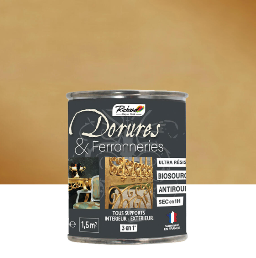 Peinture dorure satiné Richard or pale 125 ml