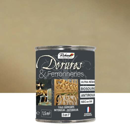 Peinture Dorure, satiné, RICHARD, vieil or 125 mL