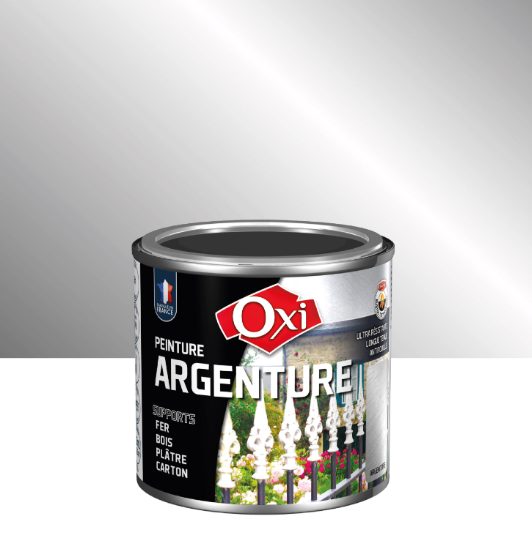 Peinture fer extérieur OXI argenture brillant 125 ML