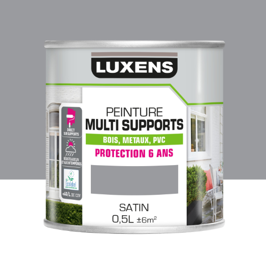 Peinture extérieure bois, acier, inox LUXENS granit 3 satiné 0.5l