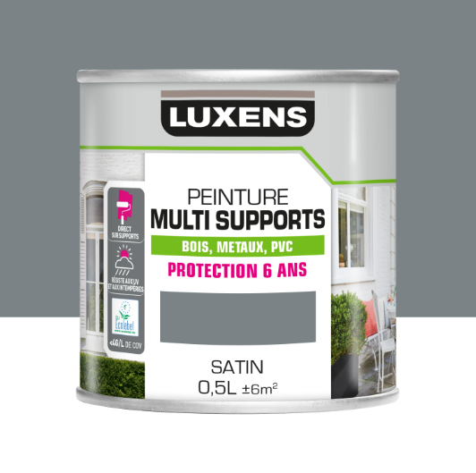 Peinture extérieure bois, acier, inox LUXENS paris 3 satiné 0.5l
