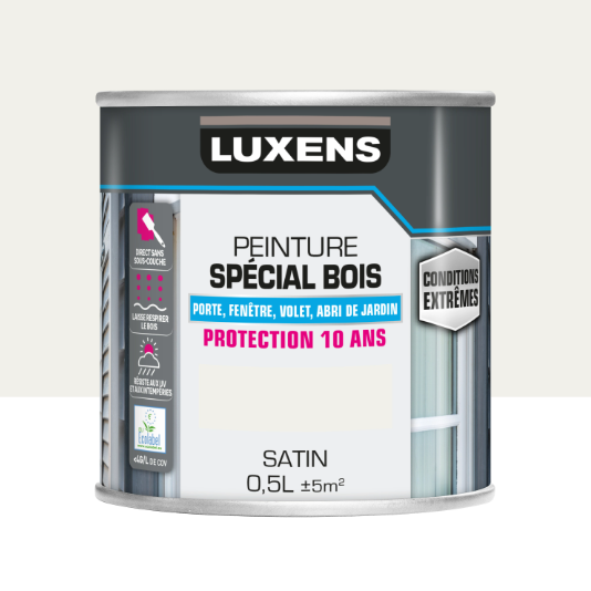 Peinture extérieure bois, mdf, osb Conditions extrêmes LUXENS blanc satiné 0.5l