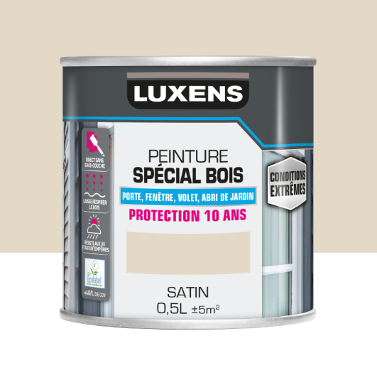 Peinture extérieure bois, mdf, osb Conditions extrêmes LUXENS blanc perle satiné