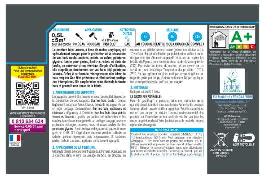 Peinture extérieure bois, mdf, osb Conditions extrêmes LUXENS gris clair satiné