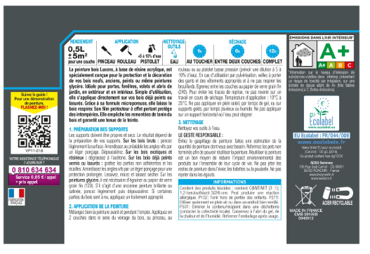 Peinture extérieure bois, mdf, osb Conditions extrêmes LUXENS brun gris satiné