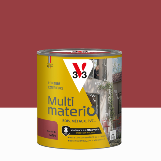 Peinture extérieure bois, fer, plastique V33 coccinelle satiné 0.5l