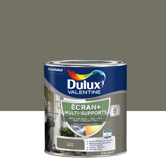 Peinture extérieure bois Ecran + DULUX VALENTINE origan satiné 0.5l