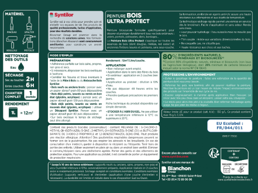 Peinture extérieure bois Ultra protect SYNTILOR noisette satiné 0.5l