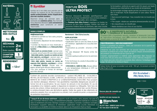 Peinture extérieure bois Ultra protect SYNTILOR brun normand satiné 0.5l