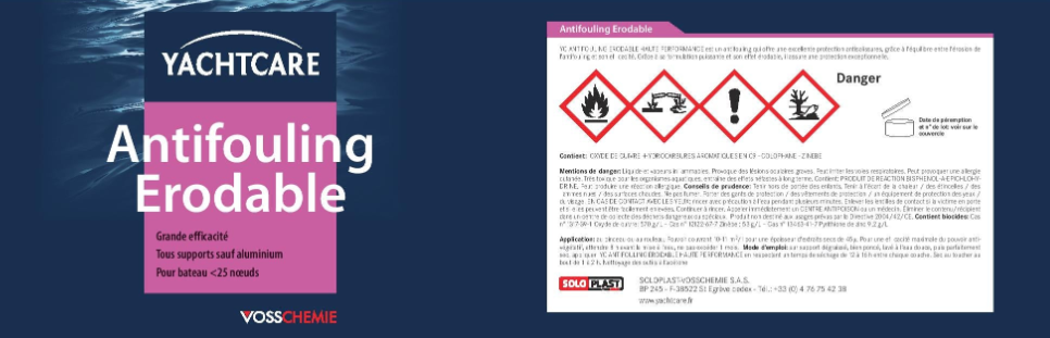 Peinture Antifouling erodable Yachtcare noirl 750 ml