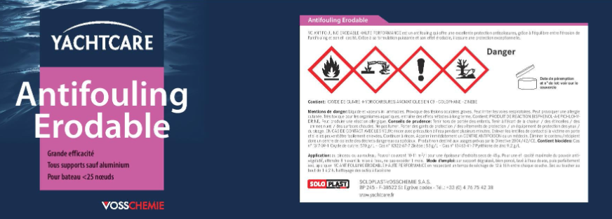 Peinture Antifouling erodable Yachtcare bleu foncé 750 ml