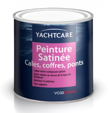 Peinture laque cales, coffres, ponts, Yachtcare blanc gris satiné 750ml