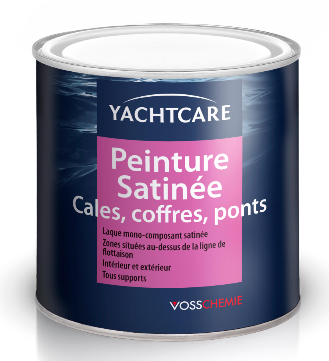 Peinture laque cales, coffres, ponts, Yachtcare blanc satiné 750ml
