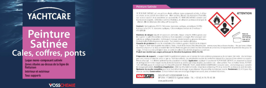Peinture laque cales, coffres, ponts, Yachtcare gris foncé satiné 750ml