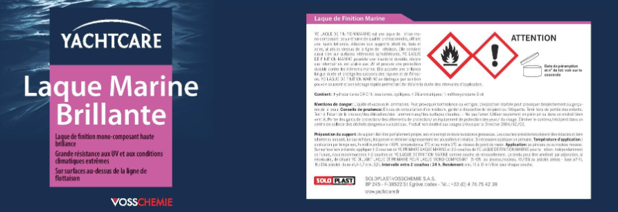 Laque marine pour bateau Yachtcare, blanc, brillant 750ml
