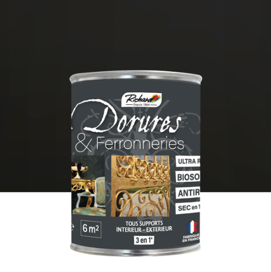 Peinture Dorures Noir Ferronnerie Richard 500ml