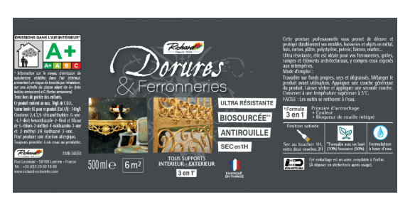 Peinture Dorure, satiné, RICHARD, bronze 0.5 L