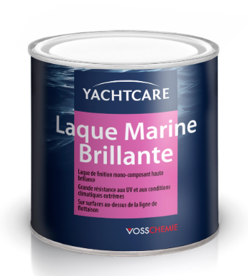 Laque marine pour bateau Yachtcare, Blanc gris RAL 9018 brillant 750ml