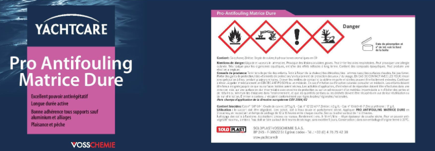 Peinture Pro antifouling matrice dure YACHTCARE rouge brun 750ml